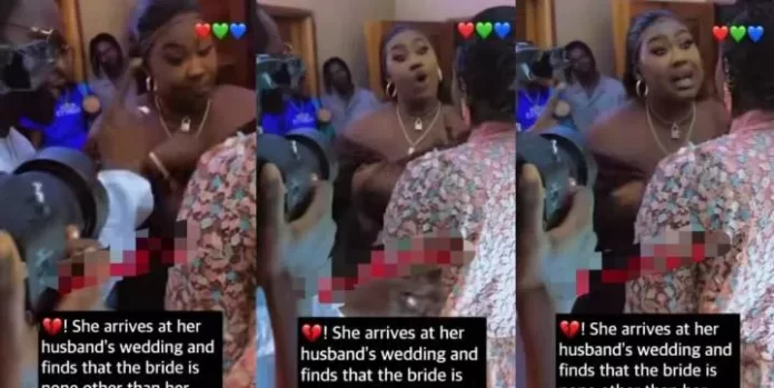 lady-shocked-as-she-arrives-husbands-wedding-to-see-that-bride-is-her-best-friend-video