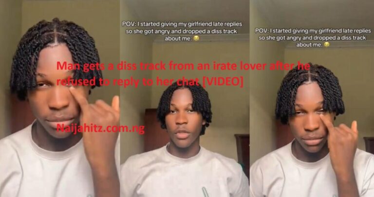 Man gets a diss track from an irate lover after he refused to reply to her chat [VIDEO]