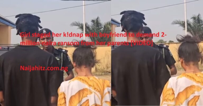 Girl staged her k!dnap with boyfriend to demand 2-million-naira ransom from her parents [VIDEO]