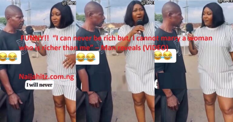 FUNNY!!  “I can never be rich but, I cannot marry a woman who is richer than me” – Man reveals (VIDEO)