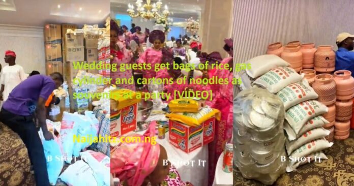 wedding-guests-get-bags-of-rice-gas-cylinder