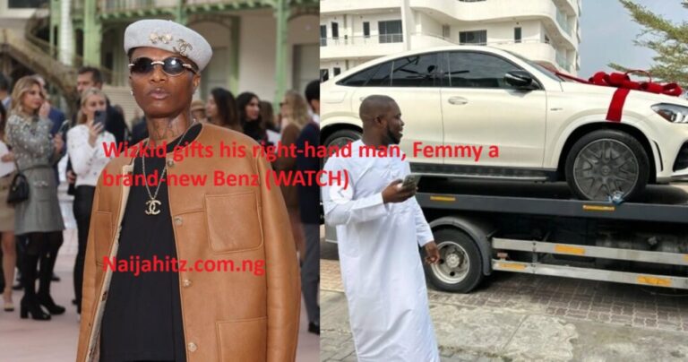 Wizkid gifts his right-hand man, Femmy a brand-new Benz (WATCH)